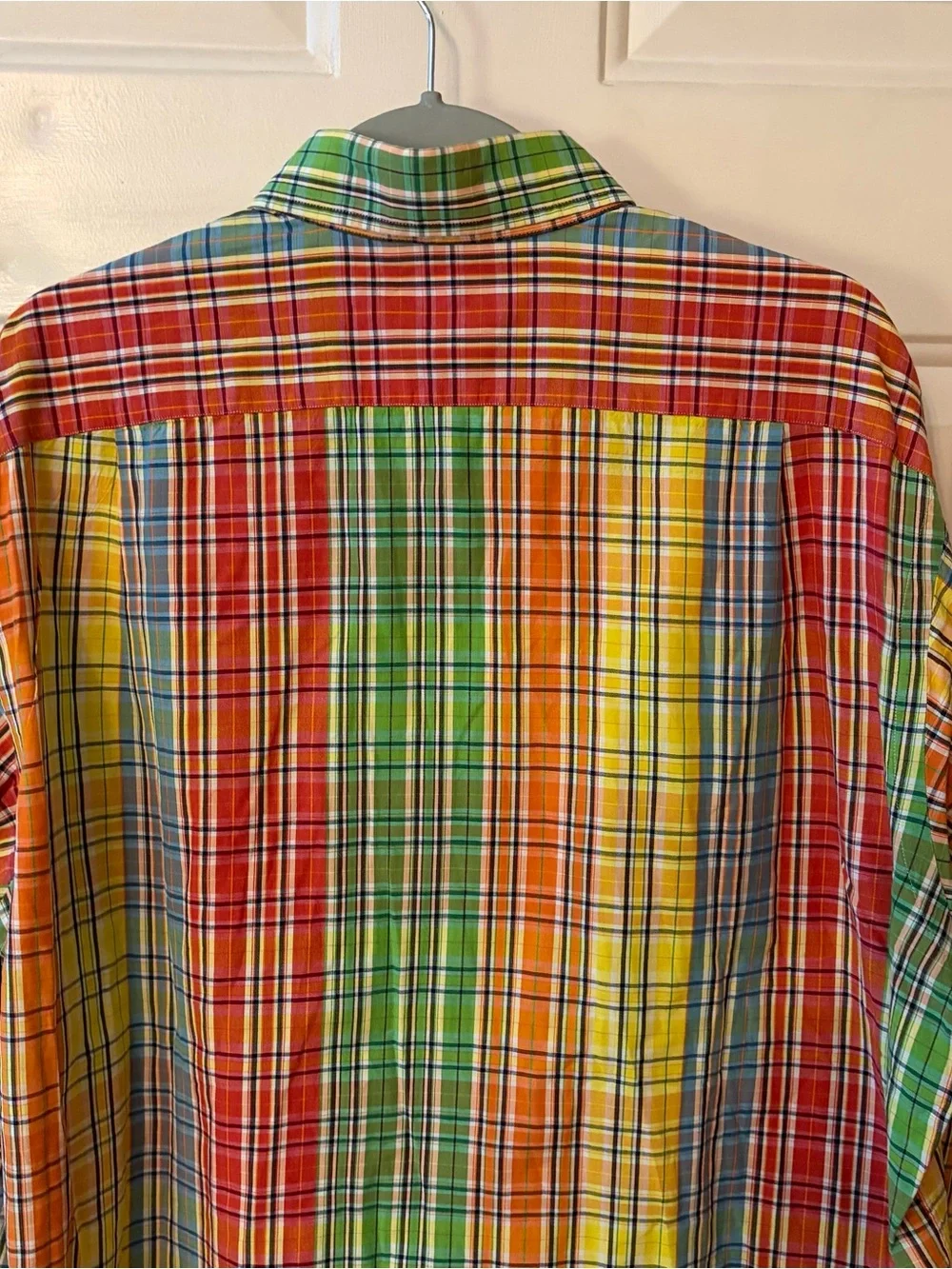 VTG Polo Ralph Lauren Westerton Fun Shirt Rainbow Plaid Button Down Mens XL
